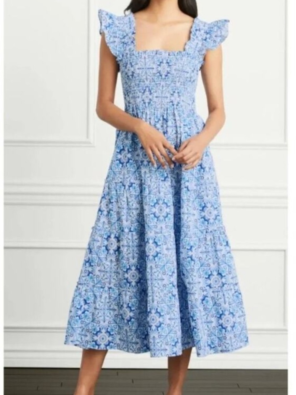 Hill House Home Ellie Nap Dress in Blue Mosaic